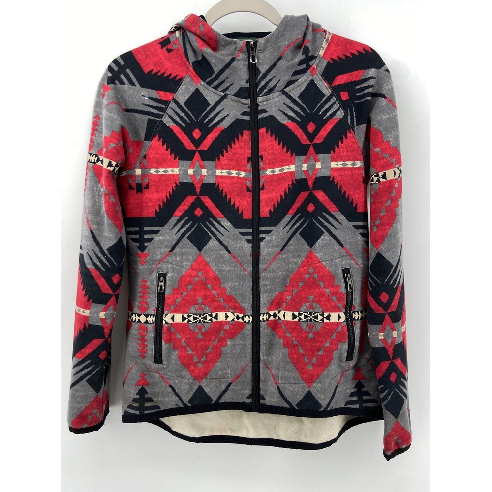 Lauren‎ Active Ralph Lauren Hoodie Womens XS Red Gray Aztec Southwestern Western